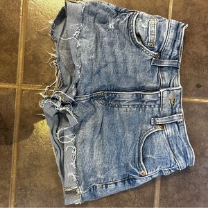 Distressed Denim Shorts